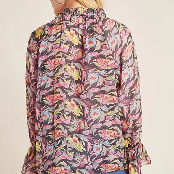 NWOT Tanvi  Kedia  Rashida Peasant Blouse XXS - Picture 3 of 4